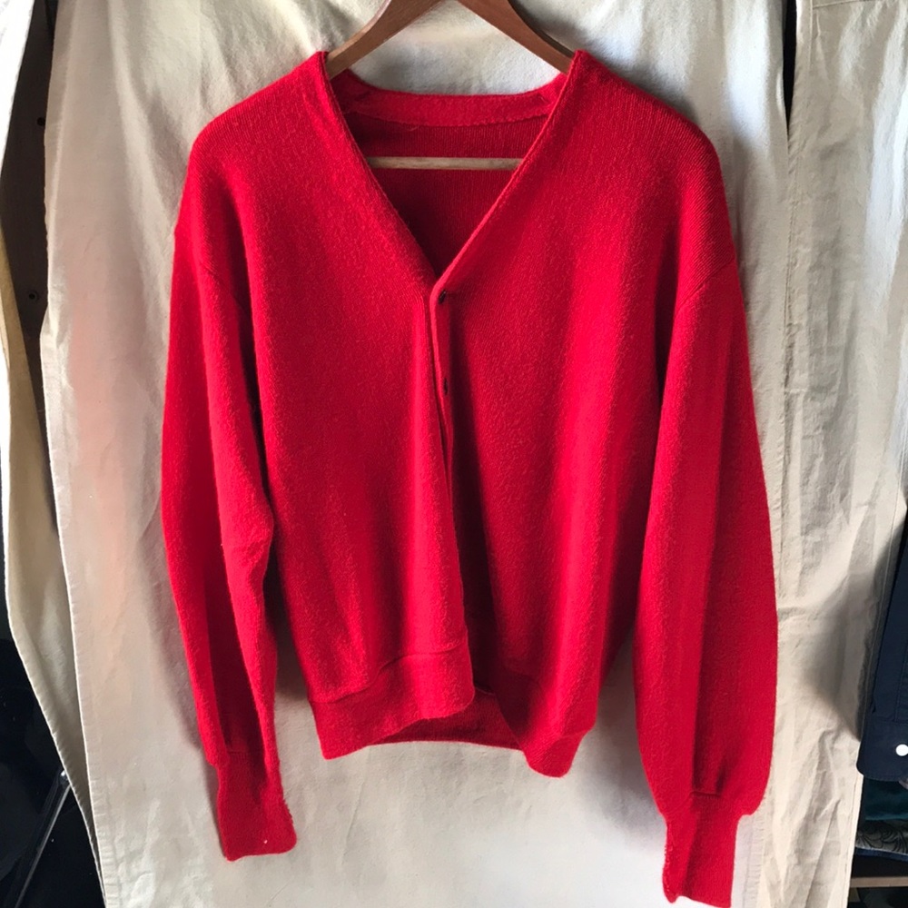 Lacoste Like Retro/Vintage Cardigan Sweater.